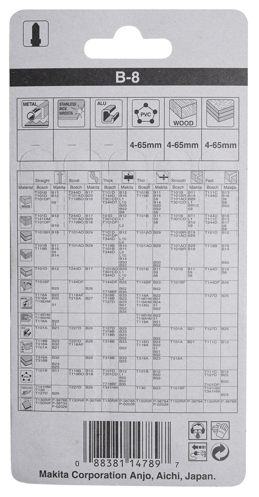 Stichsägeblatt B-8 Holz/Kunststoff   A-85232