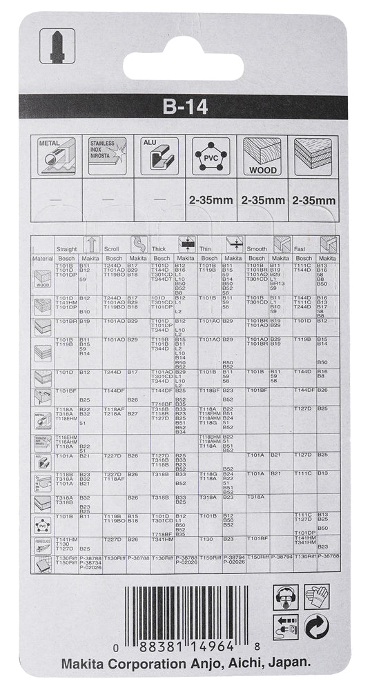 Stichsägeblatt B-14 Weichholz/Kunststoff   A-85662