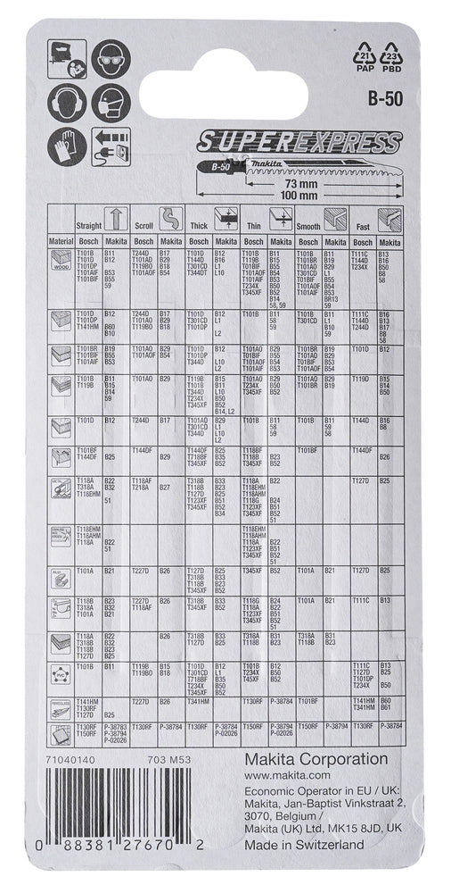 Stichsägeblatt B-50 Holz/Kunststoff   B-06460