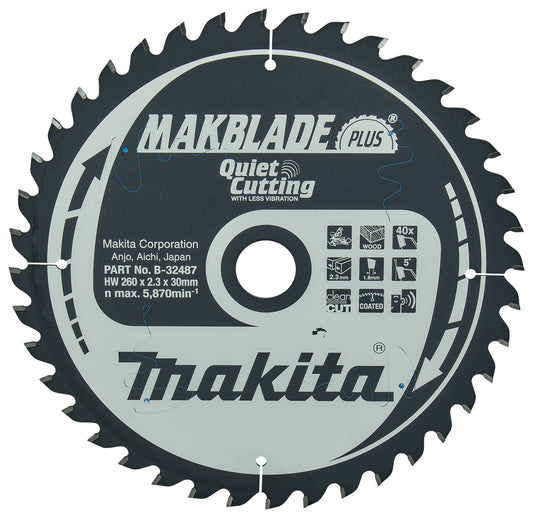 MAKBLADE Sägeb. 260x30x40Z   B-32487