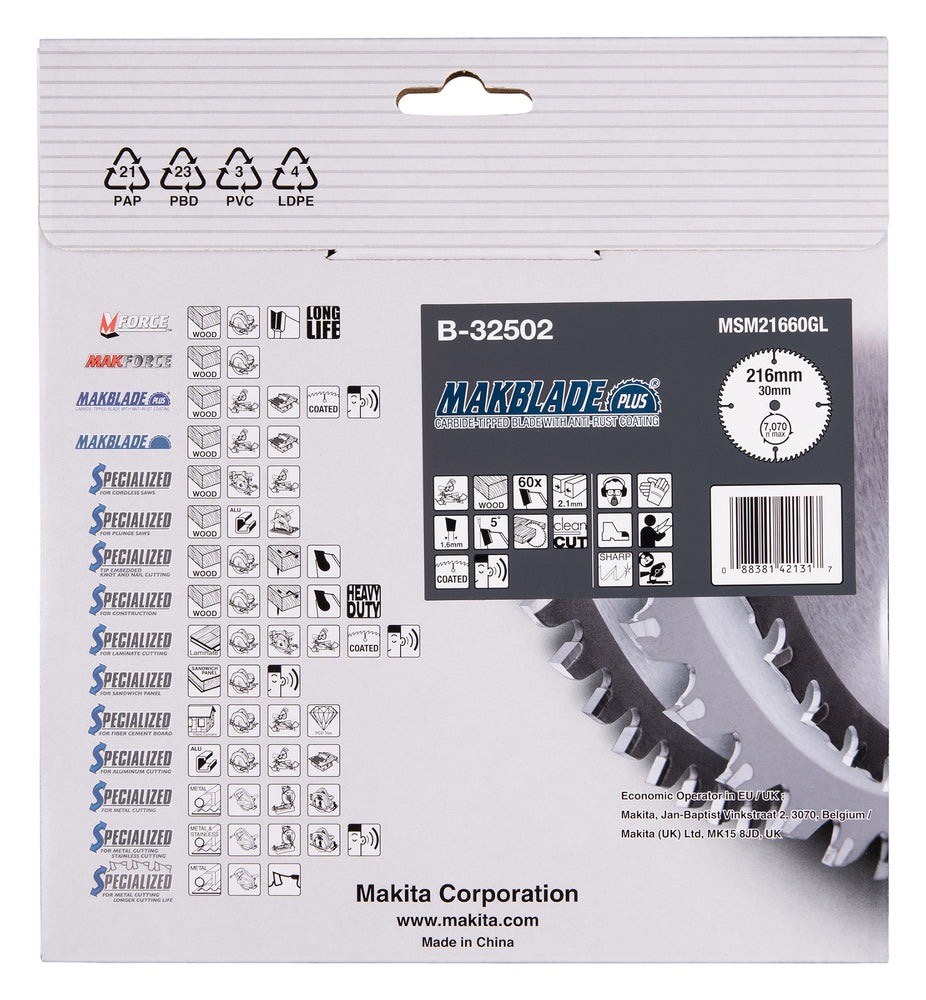 MAKBLADE+ Sägeb. 216x30x60Z   B-32502