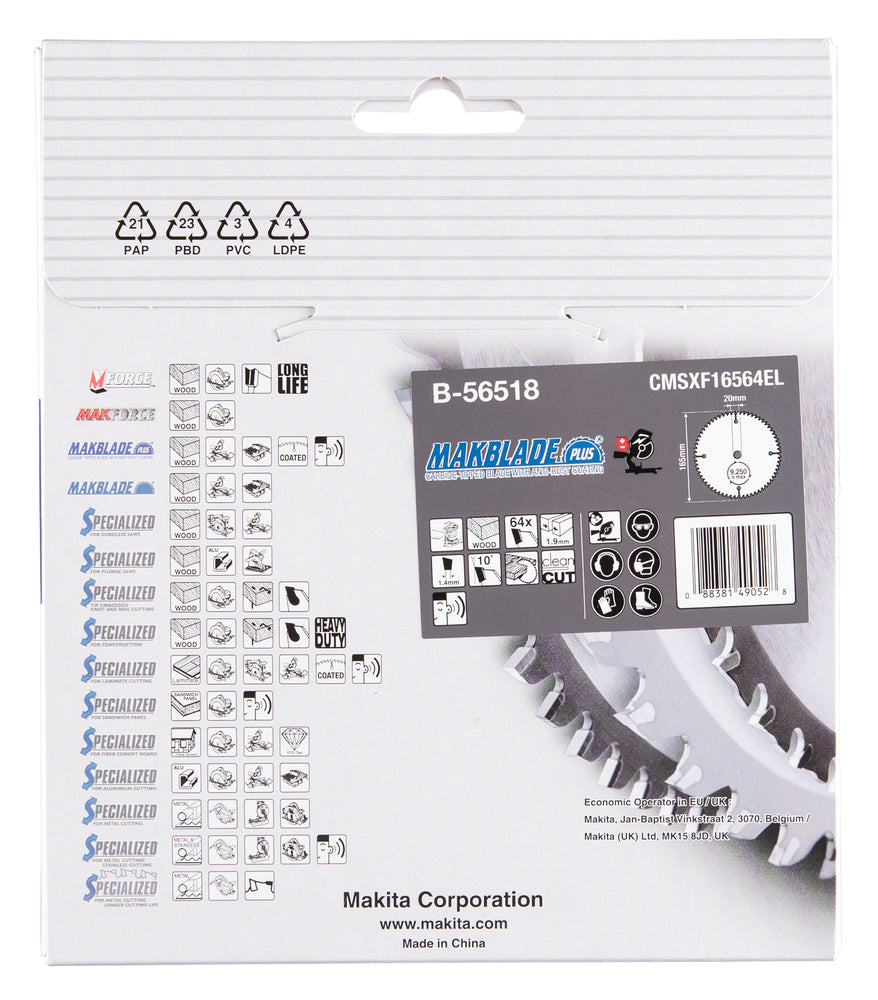 MAKBLADE+ Sägeb. 165x20x64Z   B-56518