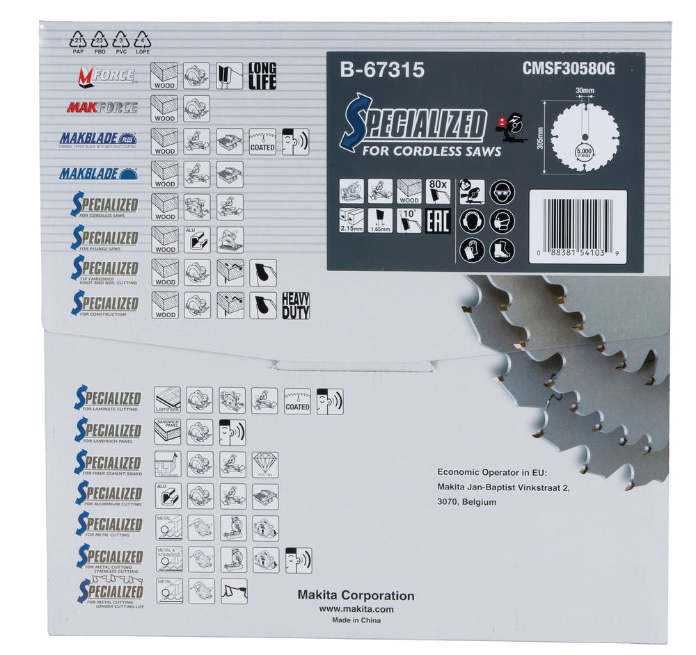 Sägeblatt 305x2,15x30, 80Z EFFICUT   B-67315