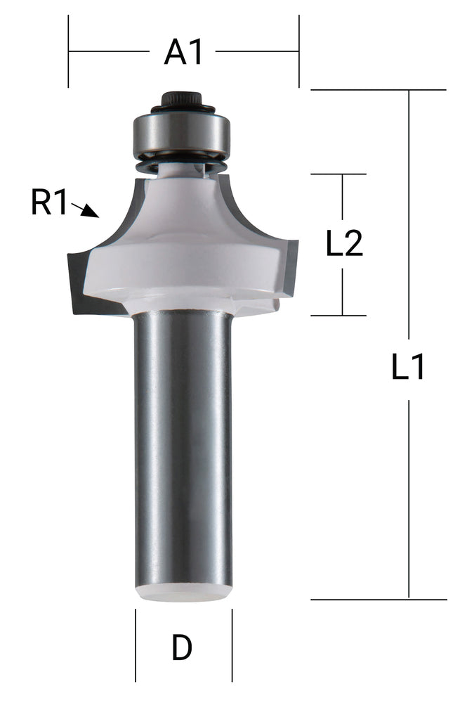 Fräser Rundkanten 6mm   D-09525