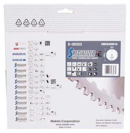 Sägeblatt 260x1,5x30, 81Z EFFICUT   E-06323