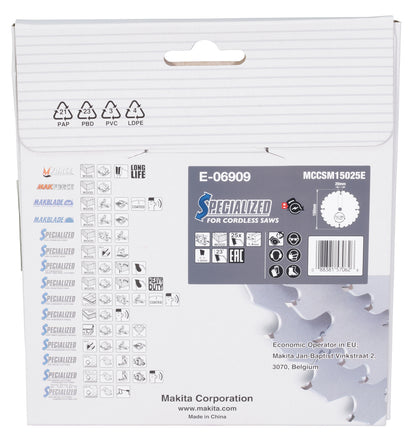 Sägeblatt 150x1,4x20, 25Z EFFICUT   E-06909