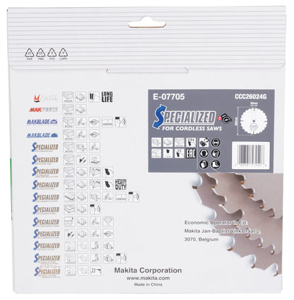 Sägeblatt 260x2,15x30, 24Z EFFICUT   E-07705