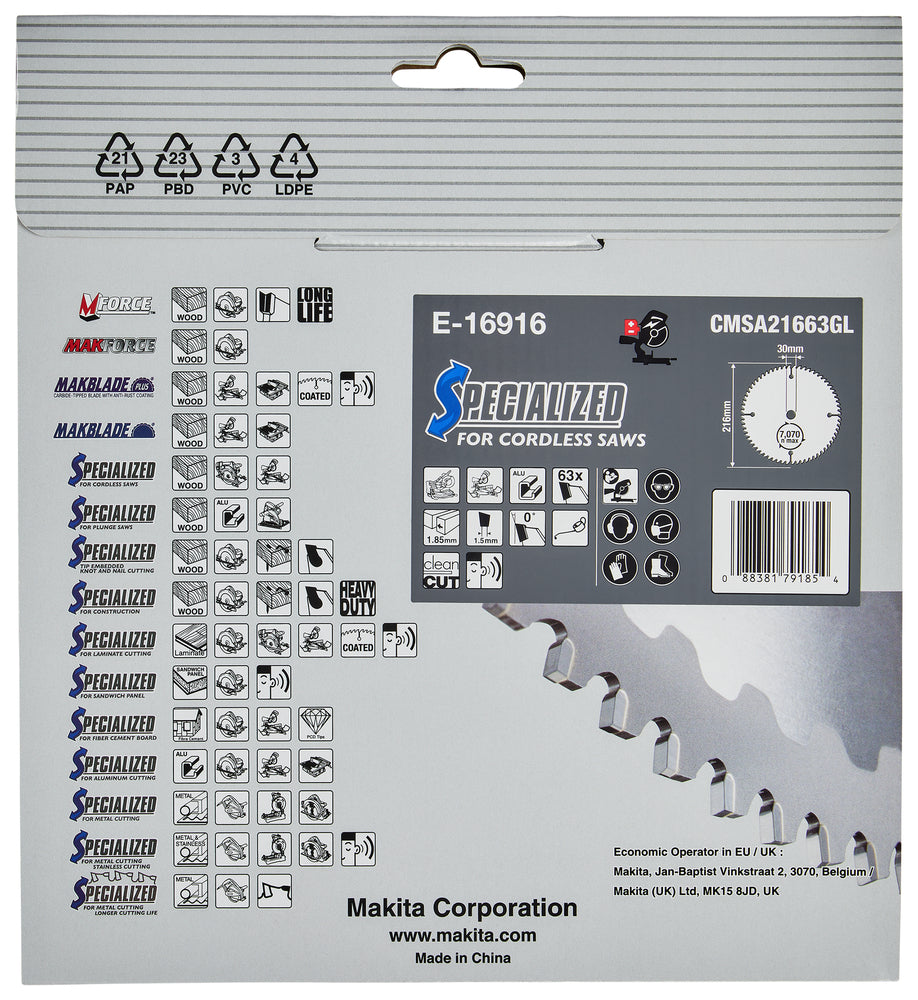 EFFICUT Sägeb. 216x30x63   E-16916